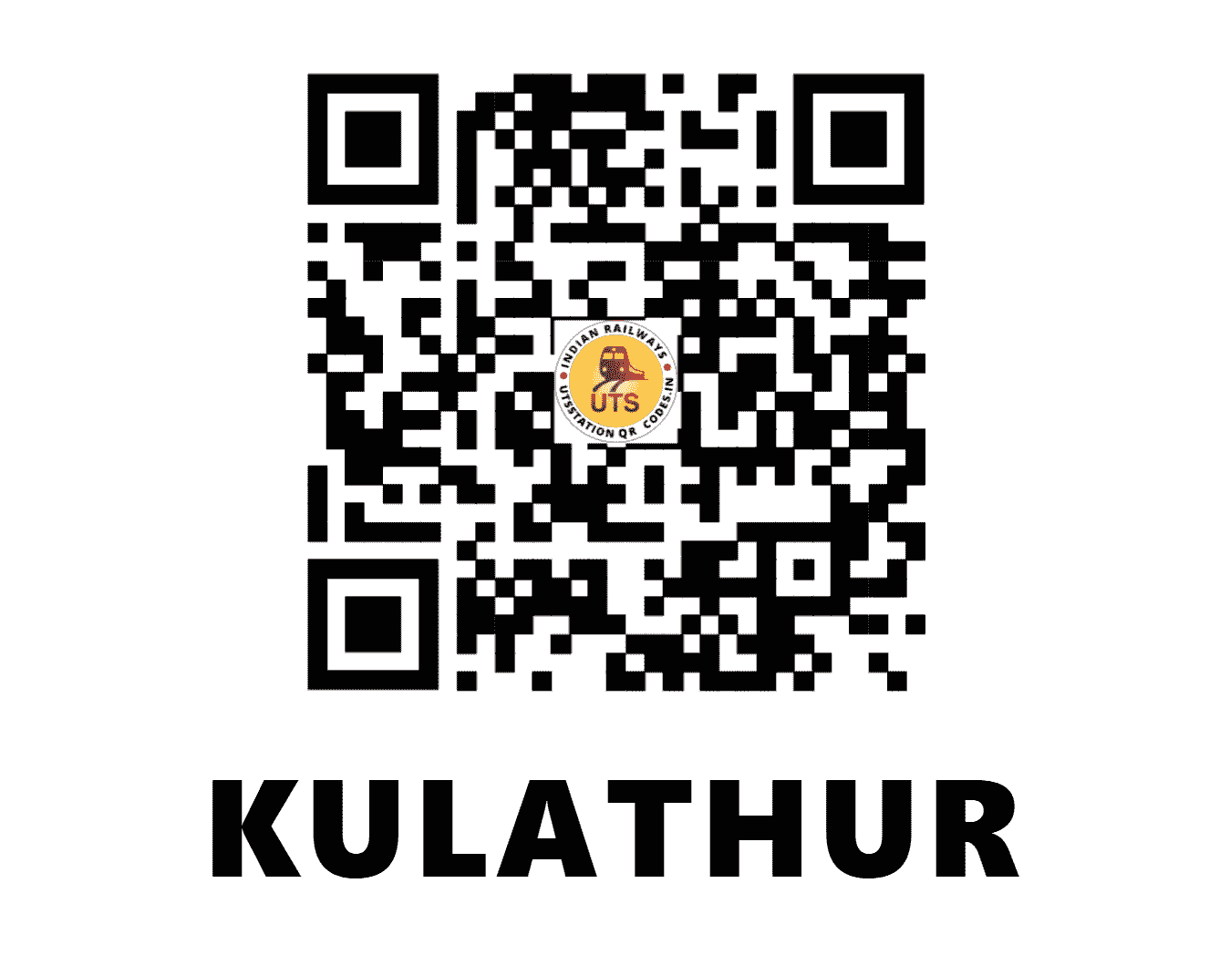 UTS QR Code for KULATHUR - KUTR (SR - TAMIL NADU)